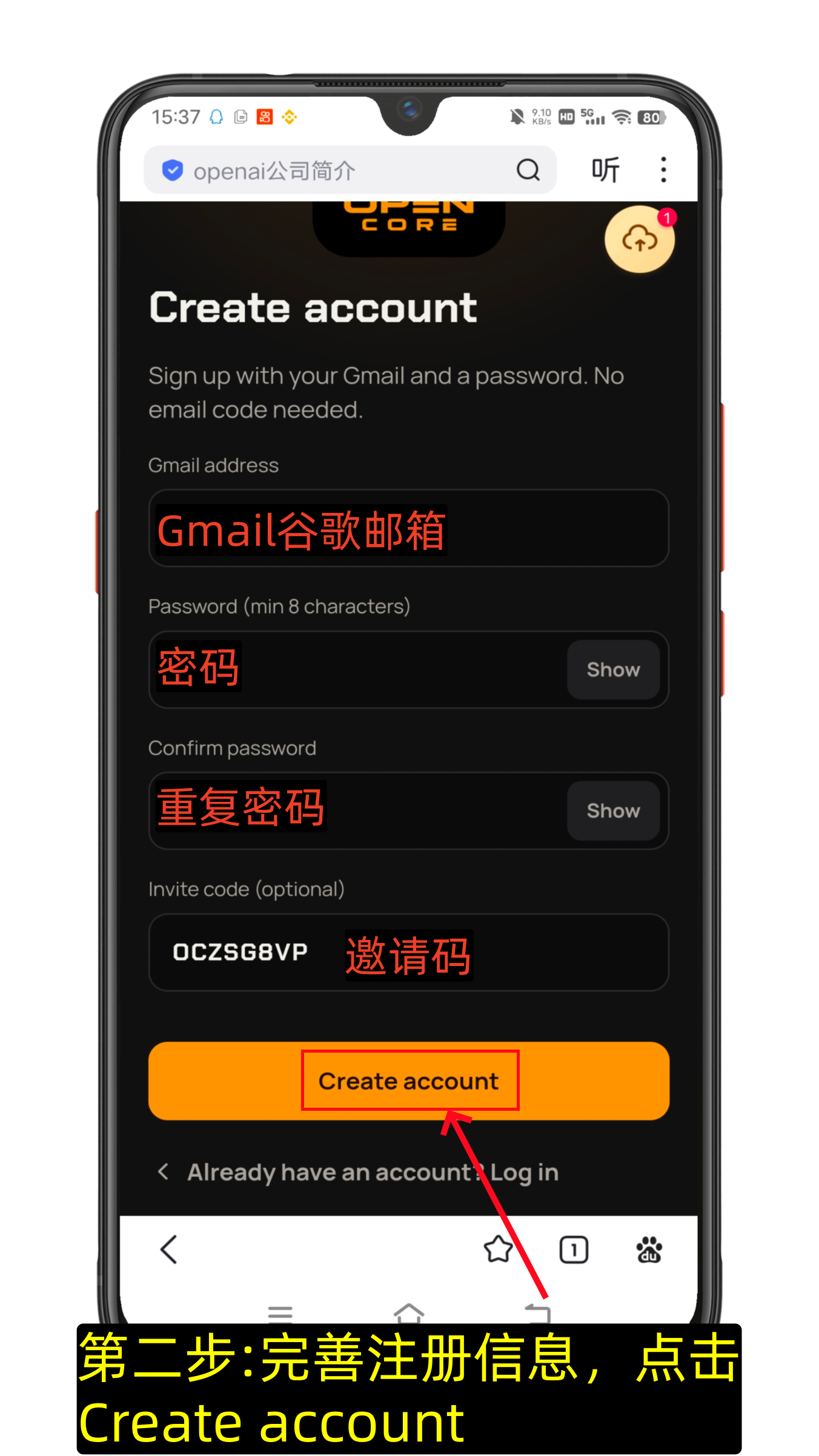 Open Core注册流程 零撸 每天签到送24枚OPEN-第2张图片-淘金一家人博客